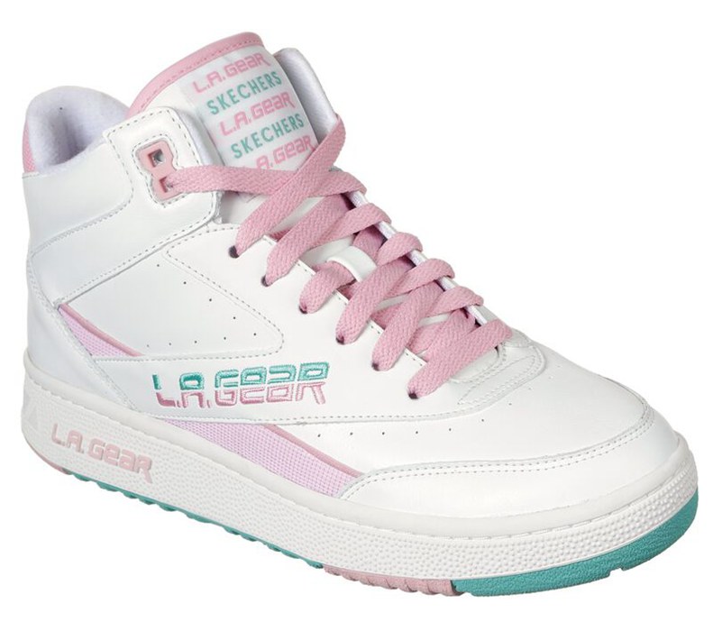 Skechers L.A. Gear: Hot Shots - Womens Sneakers White/Light Pink [AU-YI0467]